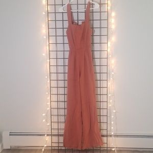 Backless Salmon Jumpsuit